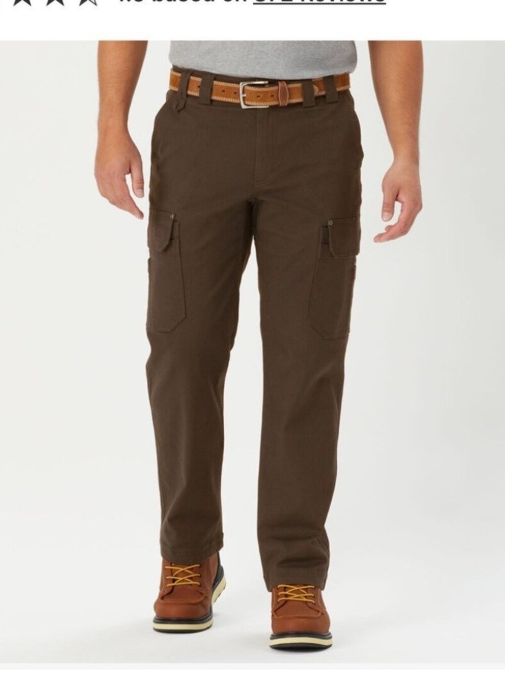 EUC Duluth Trading DuluthFlex Fire Hose Standard Fit Brown Cargo Pants Sz 38x30